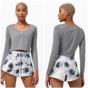 Lululemon Henley Cropped Long Sleeve